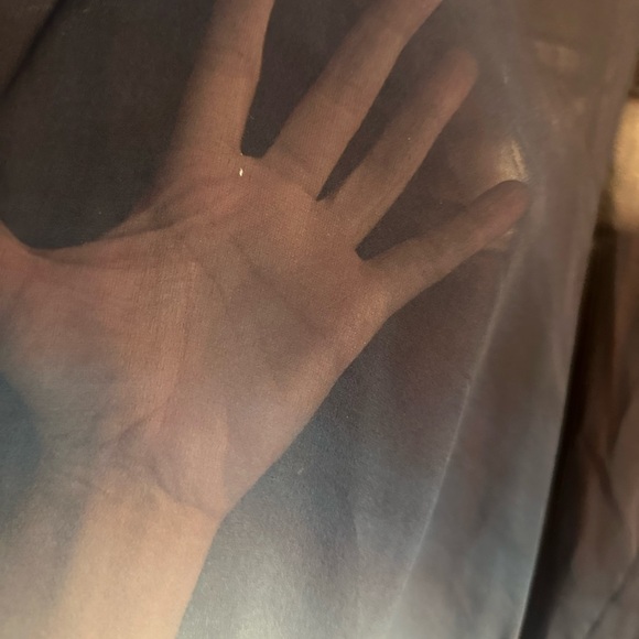 Eileen Fisher Sheer Blue Top - Picture 3 of 4